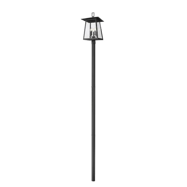Z-Lite Rainer 5 Light Outdoor Post Mounted Fixture, 15.5in. W x 145.5in. H, Black 5015PHXLR-5009P120-B - main